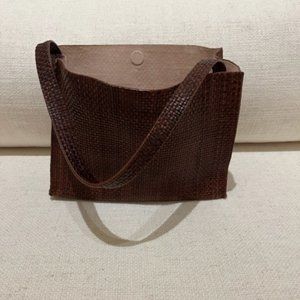 ST AGNI WOVEN MINIMAL MINI TOTE - ANTIQUE TAN